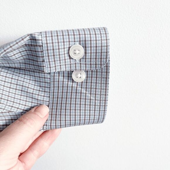 Eddie Bauer Mens Wrinkle Resistant Shirt Long Sleeve Button Down Plaid Large - Picture 3 of 7